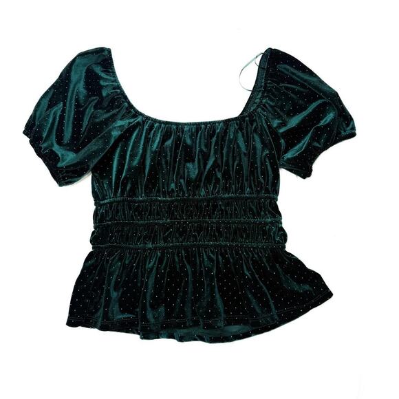 Francescas green velvet top - Picture 1 of 8